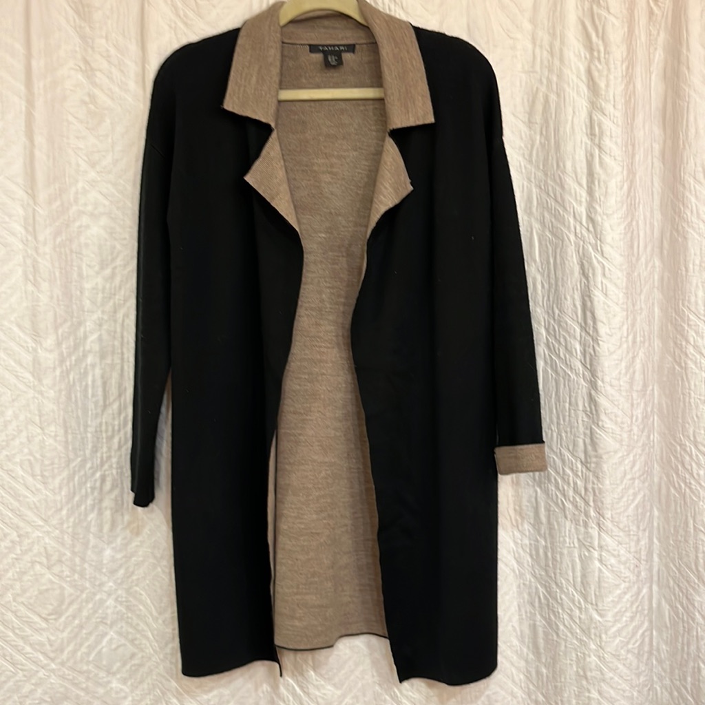 Tahari Black Cardigan